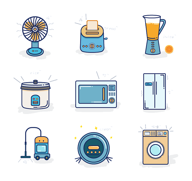 小家電圖標(biāo)設(shè)計(jì) 在牛牛家用電器UI中的視覺語言構(gòu)建